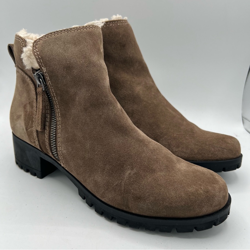 Treasure & Bond Paisley Brown Boots Women’s 8.5 Chunky Lug‎ Sole Shearling Trim